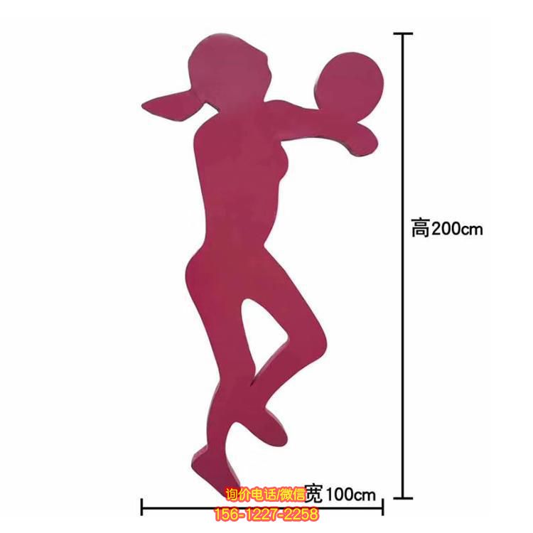 剪影運動人物雕塑：展現動態精彩