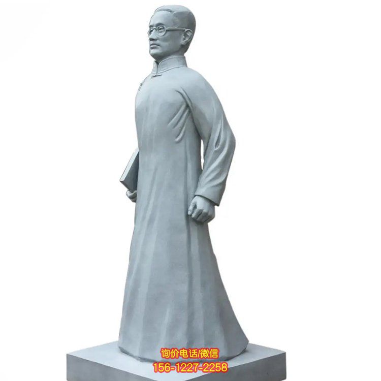 大理石石雕人物雕塑，點綴校園廣場