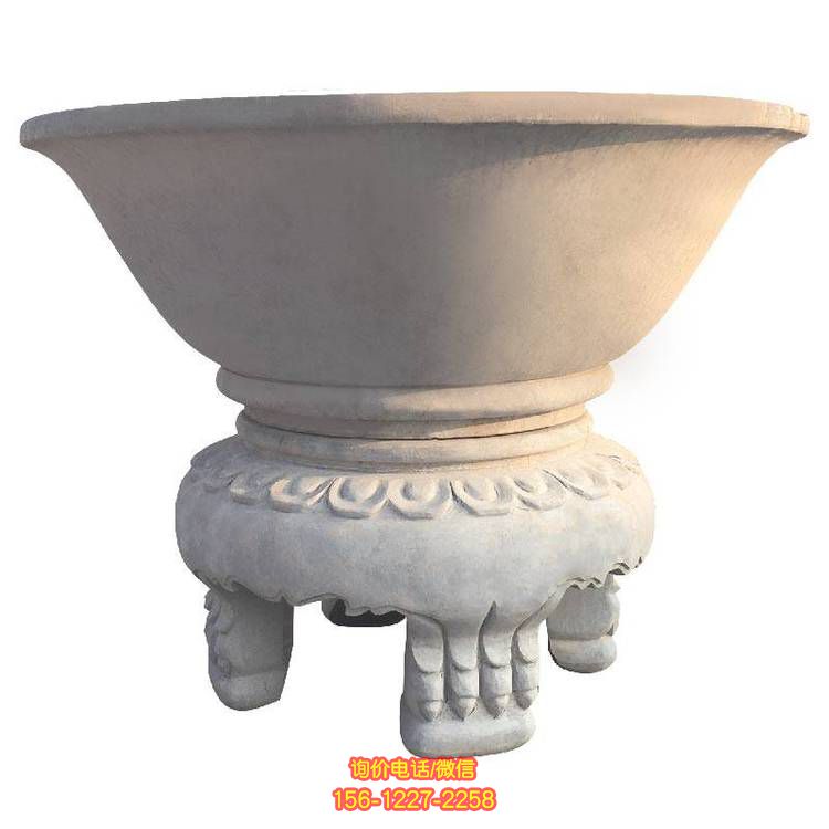 大理石石雕浮雕，裝點別墅小區街道花盆