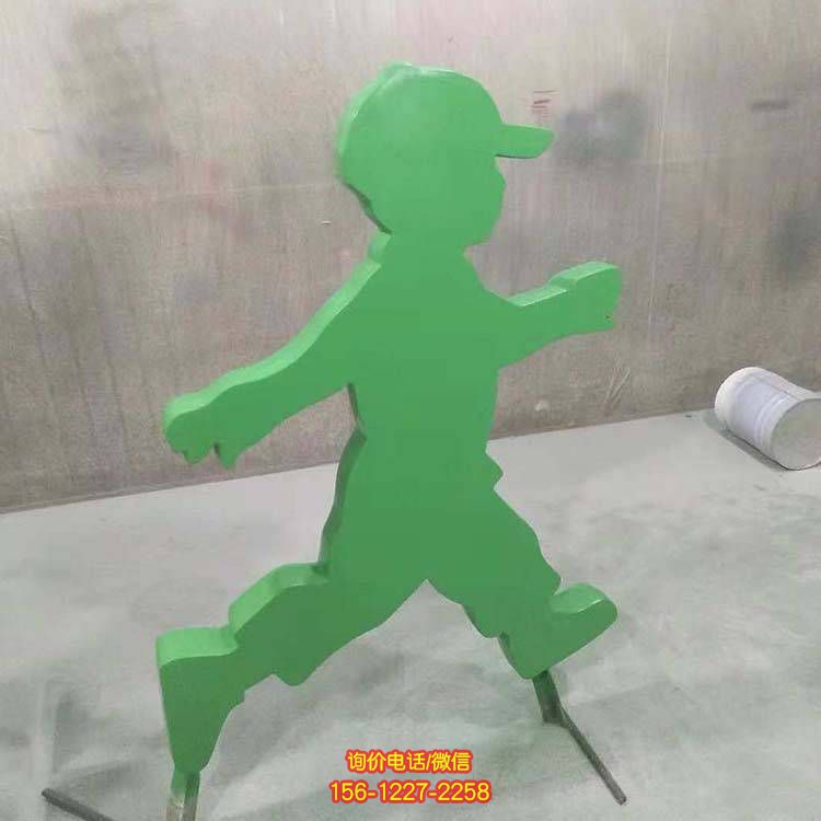 抽象運(yùn)動(dòng)雕塑：玻璃鋼人物的公園安裝