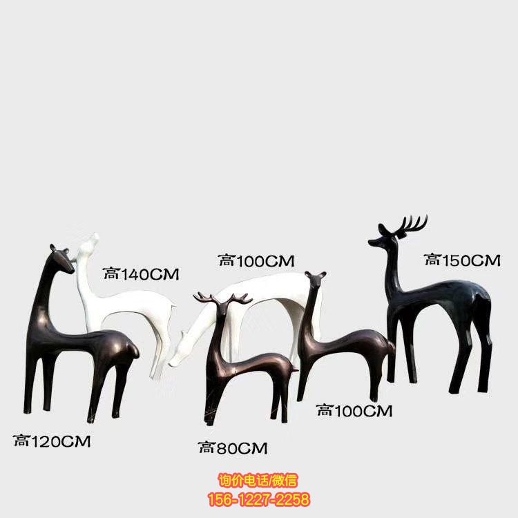 抽象動物雕塑，用玻璃鋼裝點廣場售樓部