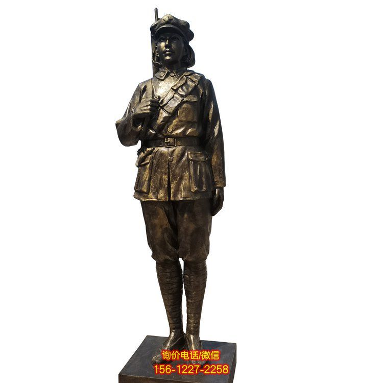 玻璃鋼戰(zhàn)士人物雕塑，為景區(qū)園林增添藝術(shù)氣息