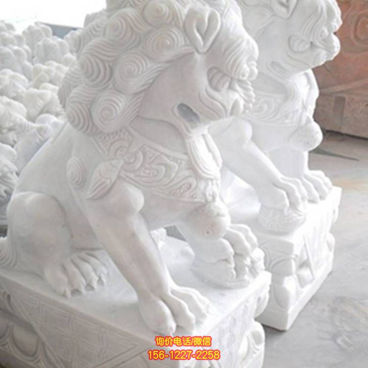 石雕園林雕塑獅子，完美點(diǎn)綴景觀