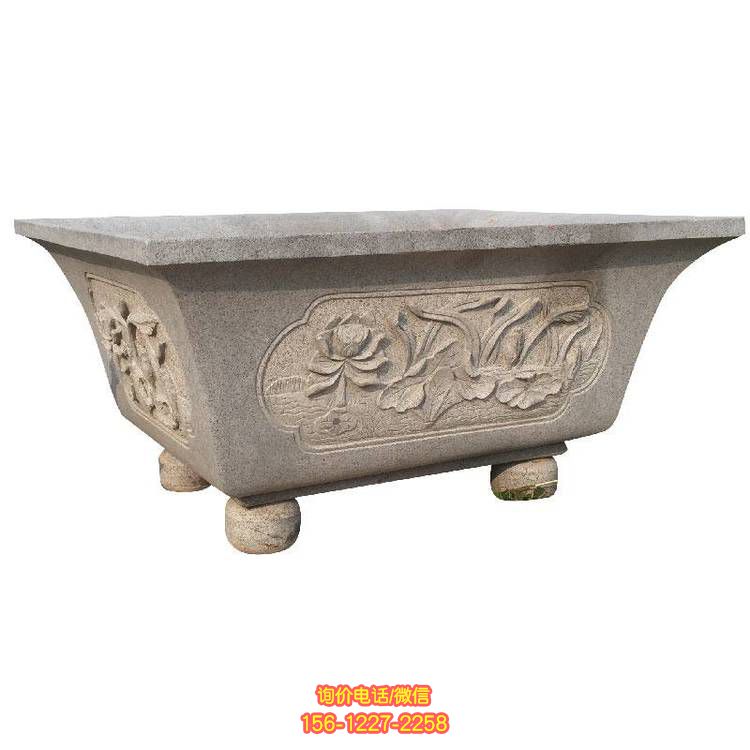 仿古雕塑花缽，大理石主題歐式園林小區(qū)裝飾