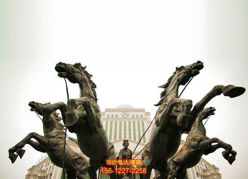 馬車雕塑學校城市花園廣場鑄造做舊馬車雕塑