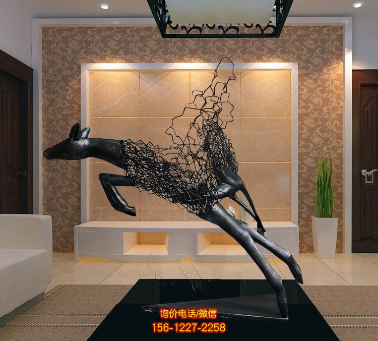 不銹鋼創(chuàng)意室內(nèi)裝飾品擺件不銹鋼仿銅抽象鹿雕塑 不銹鋼創(chuàng)意室內(nèi)裝飾品擺件不銹鋼仿銅抽象鹿雕塑