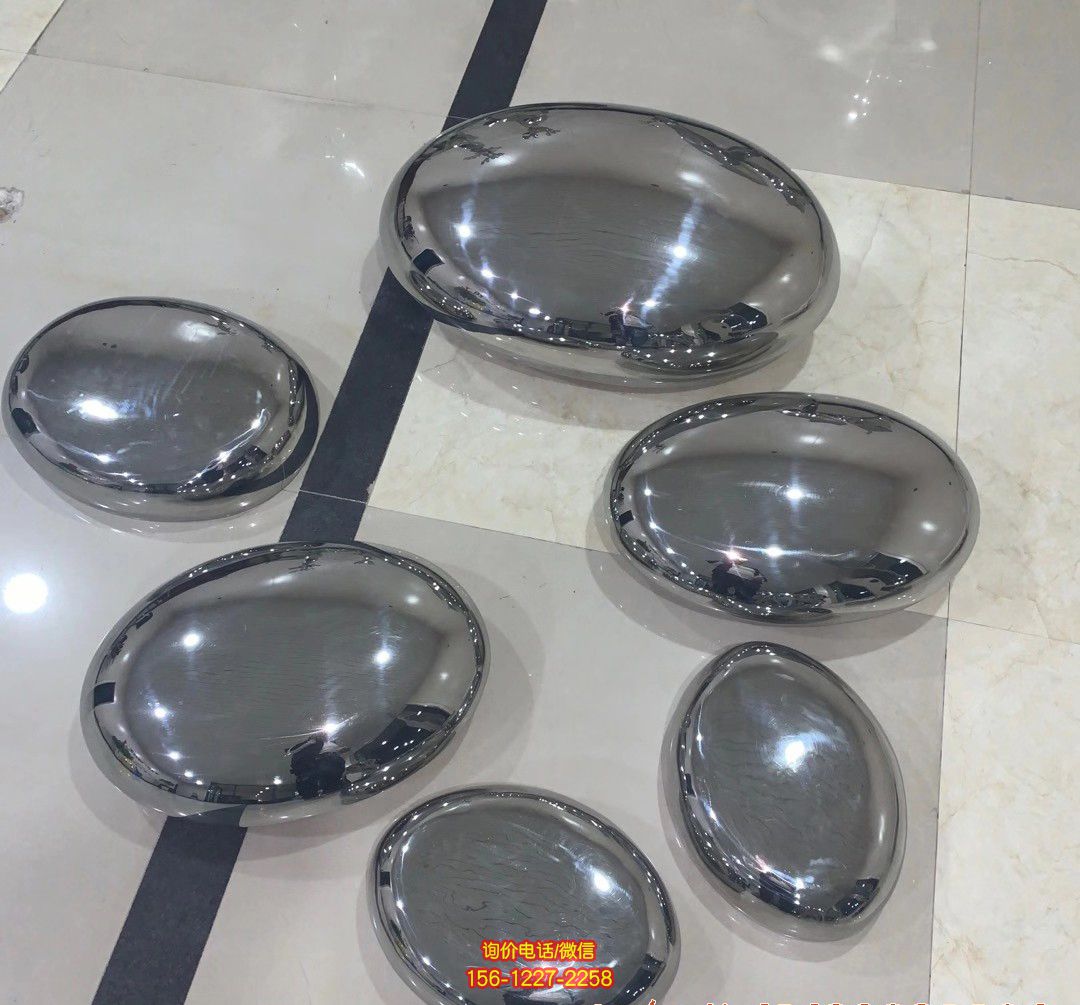 室內戶外不銹鋼水滴抽象鵝卵石擺件 室內戶外不銹鋼水滴抽象鵝卵石擺件