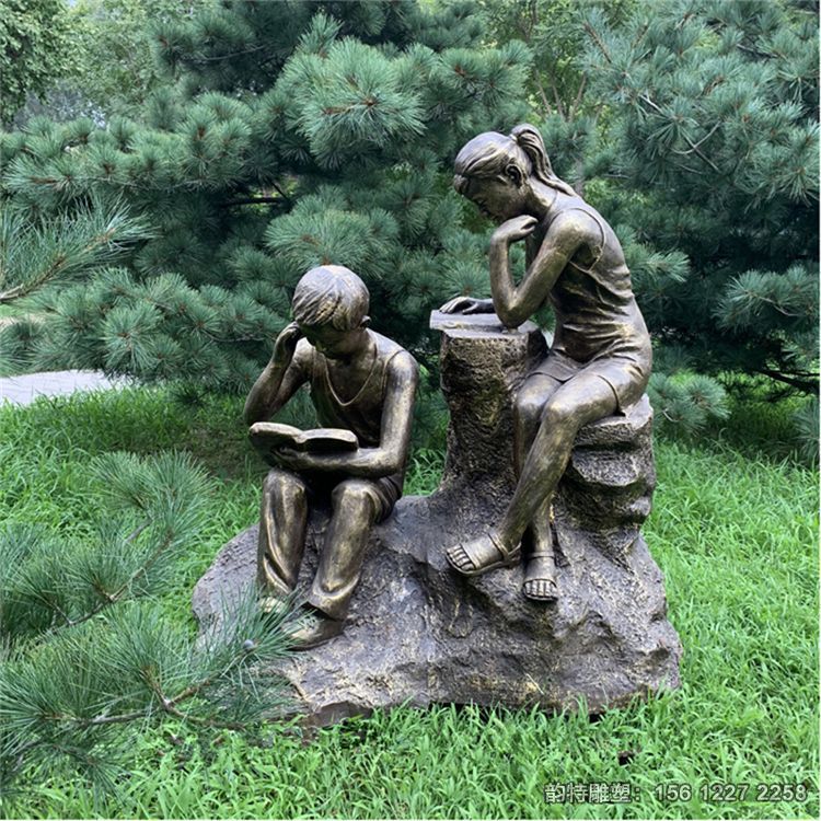 校園讀書(shū)人物雕塑  為中華崛起而讀書(shū)