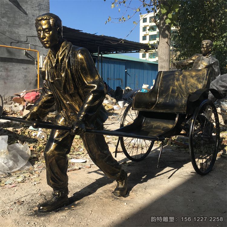 拉黃包車(chē)雕塑05 拉黃包車(chē)雕塑05