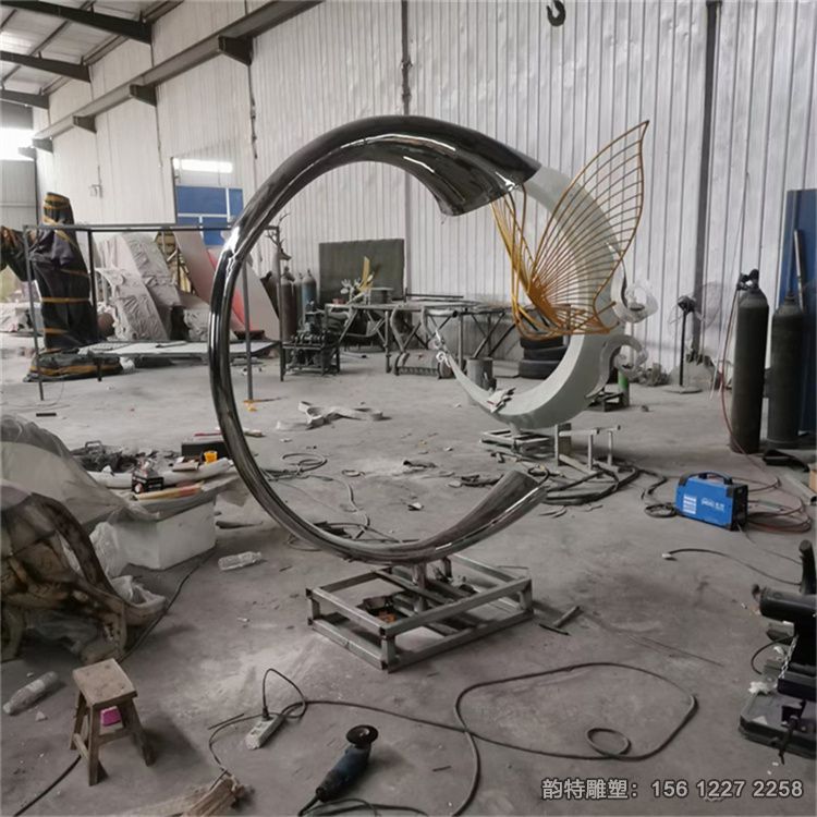 不銹鋼月亮圓環(huán)雕塑158 不銹鋼月亮圓環(huán)雕塑158