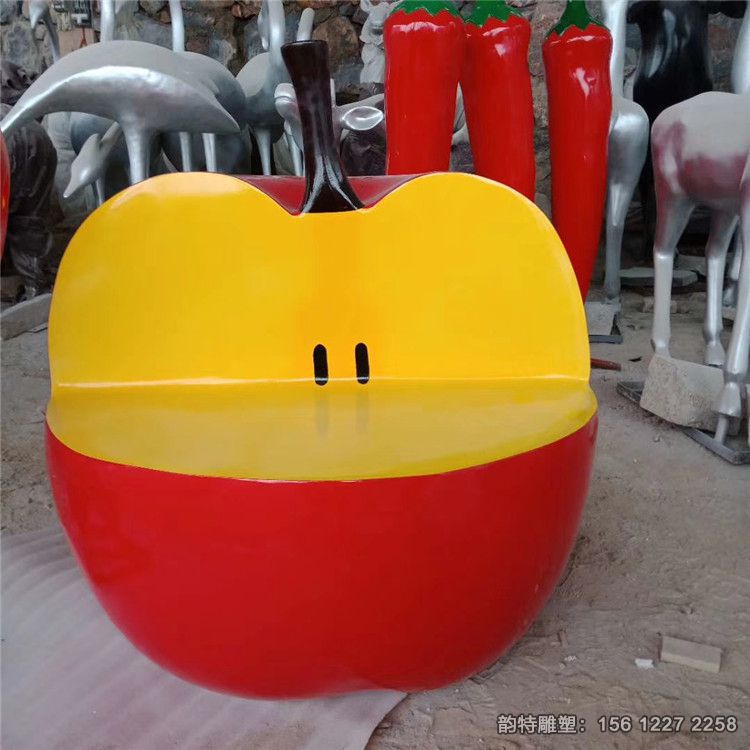 創(chuàng)意水果坐凳，玻璃鋼水果座椅廠家