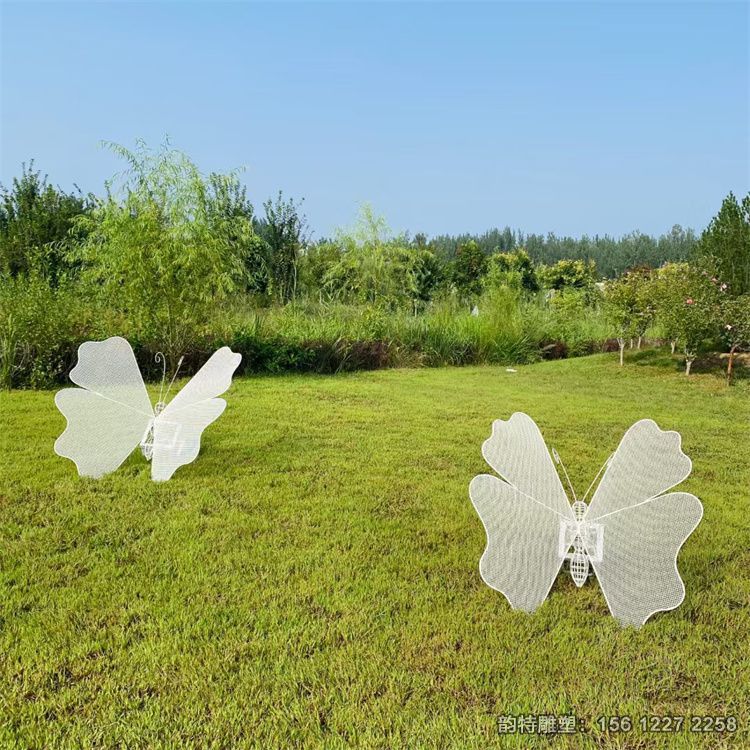 鏤空蝴蝶雕塑實物圖 公園不銹鋼蝴蝶雕塑